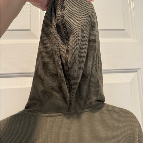 Mens GAP Green Thermal Hoodie Size XL - Picture 2 of 9